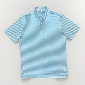 Peter Millar Summer Comfort Culver Performance Jersey Polo • Seaport Blue • Med